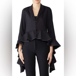 Alexis Black Adele Blazer Jacket with Ruffle Sleeves